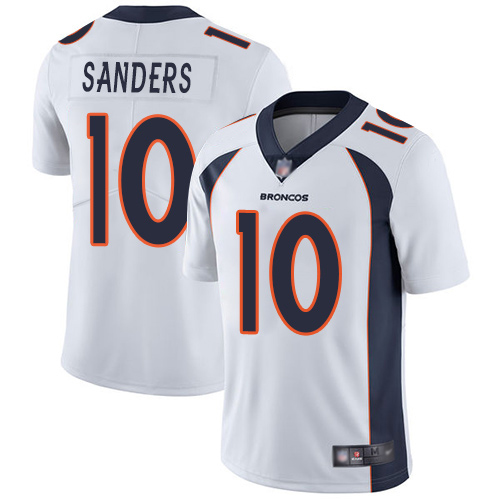 Men Denver Broncos #10 Emmanuel Sanders White Vapor Untouchable Limited Player Football NFL Jersey